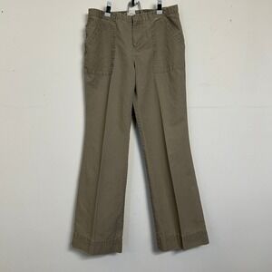 Gap Ellie Wide Leg Utility Trousers Khaki Olive 6 Good